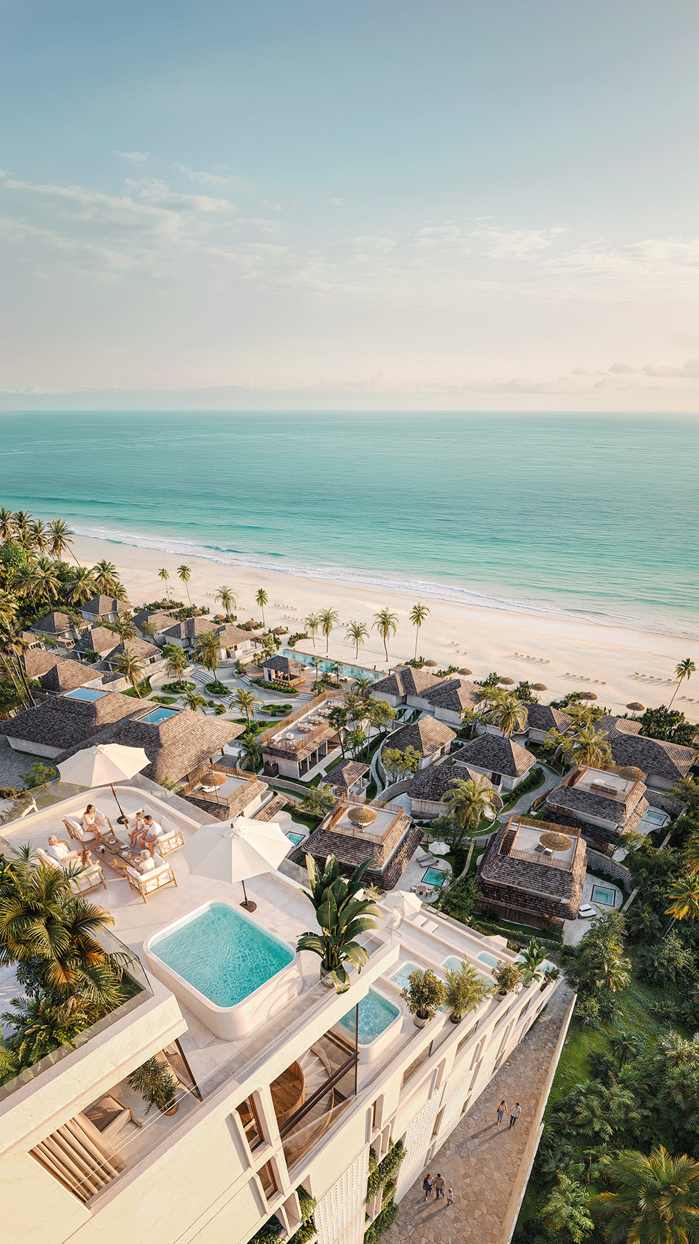 Aerial view of Samawa Beach Resort, Paje, Zanzibar