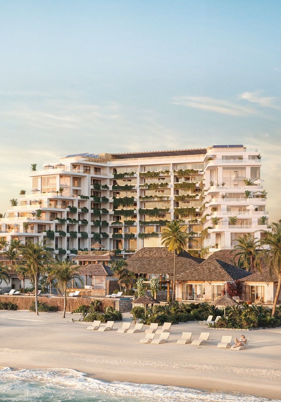 Samawa Beach Resort at dusk