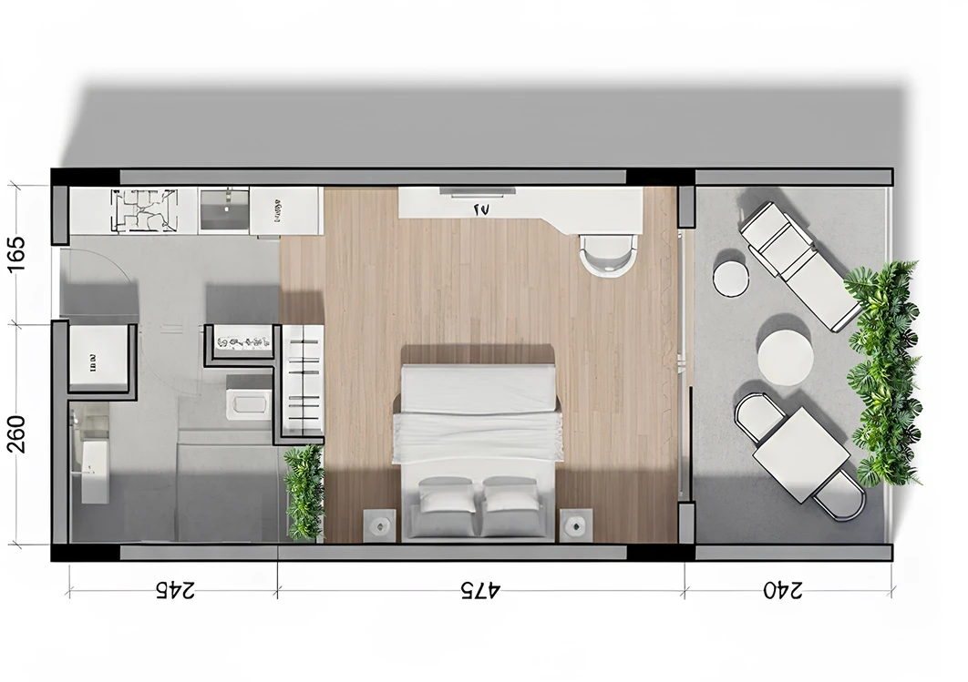 STUDIO floor plan